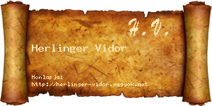 Herlinger Vidor névjegykártya